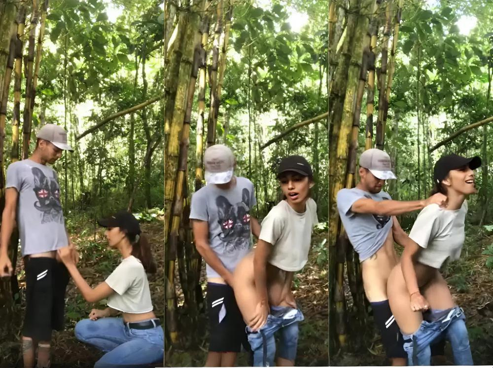 Pasangan cari sensasi ngentot di hutan sunyi